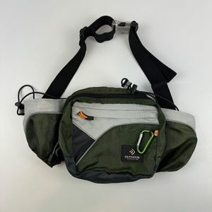 Outdoor Products Belt Waist Bag Fanny Pack w Bottle Holders Black Gray Green